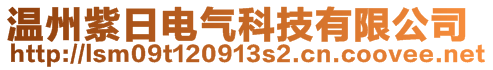 溫州紫日電氣科技有限公司