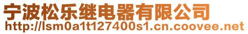 寧波松樂繼電器有限公司