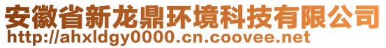 安徽省新龙鼎环境科技有限公司