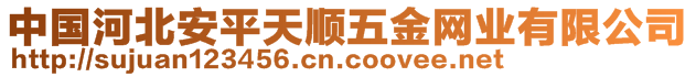 中國(guó)河北安平天順五金網(wǎng)業(yè)有限公司