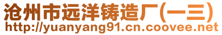 滄州市遠(yuǎn)洋鑄造廠(一三)