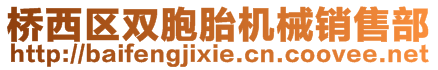 橋西區(qū)雙胞胎機械銷售部