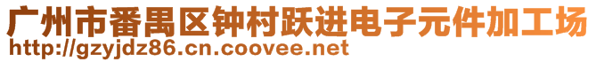 廣州市番禺區(qū)鐘村躍進電子元件加工場