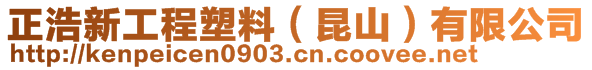 正浩新工程塑料（昆山）有限公司