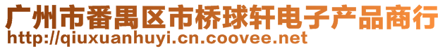 廣州市番禺區(qū)市橋球軒電子產品商行