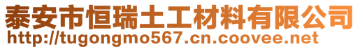 泰安市恒瑞土工材料有限公司