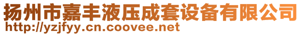 揚(yáng)州市嘉豐液壓成套設(shè)備有限公司