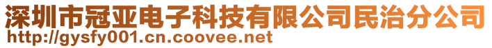 深圳市冠亞電子科技有限公司民治分公司