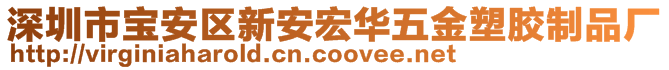 深圳市宝安区新安宏华五金塑胶制品厂