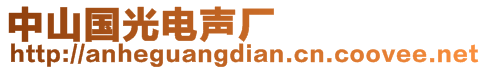 中山國光電聲廠