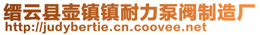 縉云縣壺鎮鎮耐力泵閥制造廠