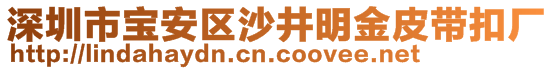 深圳市宝安区沙井明金皮带扣厂