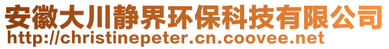 安徽大川靜界環(huán)保科技有限公司