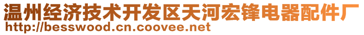 溫州經(jīng)濟技術開發(fā)區(qū)天河宏鋒電器配件廠