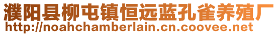 濮陽(yáng)縣柳屯鎮(zhèn)恒遠(yuǎn)藍(lán)孔雀養(yǎng)殖廠