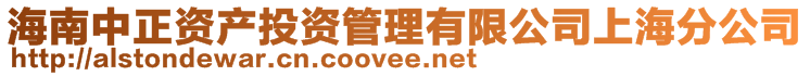 海南中正資產投資管理有限公司上海分公司