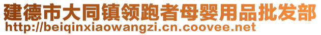 建德市大同鎮(zhèn)領(lǐng)跑者母嬰用品批發(fā)部