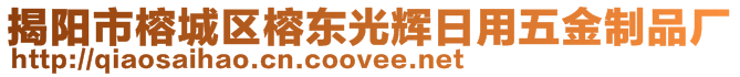 揭阳市榕城区榕东光辉日用五金制品厂