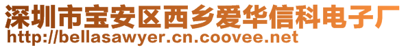 深圳市宝安区西乡爱华信科电子厂