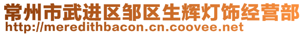 常州市武進(jìn)區(qū)鄒區(qū)生輝燈飾經(jīng)營(yíng)部