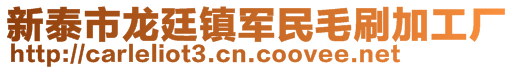 新泰市龍廷鎮(zhèn)軍民毛刷加工廠