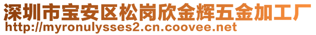 深圳市寶安區(qū)松崗欣金輝五金加工廠