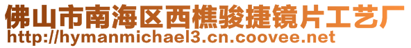 佛山市南海區(qū)西樵駿捷鏡片工藝廠