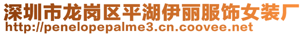 深圳市龍崗區(qū)平湖伊麗服飾女裝廠