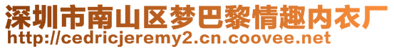 深圳市南山区梦巴黎情趣内衣厂