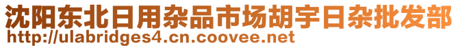 沈陽東北日用雜品市場胡宇日雜批發(fā)部