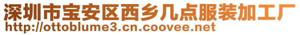 深圳市宝安区西乡几点服装加工厂