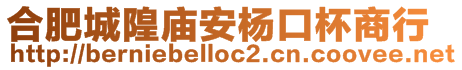 合肥城隍廟安楊口杯商行