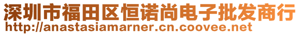 深圳市福田區(qū)恒諾尚電子批發(fā)商行