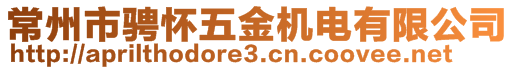 常州市騁懷五金機電有限公司