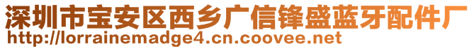 深圳市寶安區(qū)西鄉(xiāng)廣信鋒盛藍(lán)牙配件廠