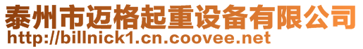 泰州市邁格起重設(shè)備有限公司