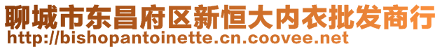 聊城市東昌府區(qū)新恒大內(nèi)衣批發(fā)商行