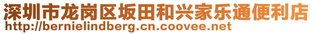 深圳市龙岗区坂田和兴家乐通便利店