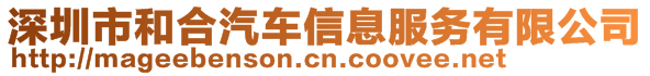 深圳市和合汽車信息服務(wù)有限公司