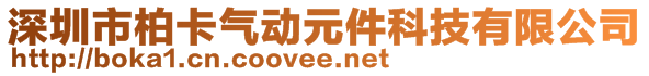 深圳市柏卡氣動元件科技有限公司