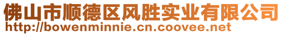 佛山市顺德区风胜实业有限公司