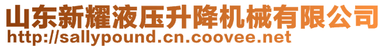 山東新耀液壓升降機(jī)械有限公司