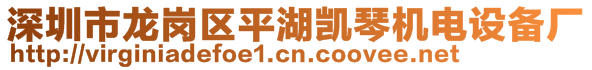 深圳市龍崗區(qū)平湖凱琴機(jī)電設(shè)備廠