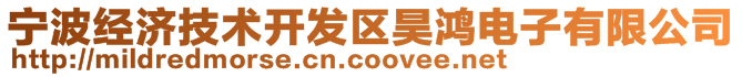 寧波經(jīng)濟(jì)技術(shù)開(kāi)發(fā)區(qū)昊鴻電子有限公司