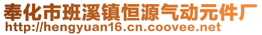 奉化市班溪镇恒源气动元件厂