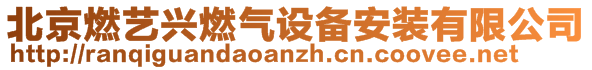 北京燃藝興燃?xì)庠O(shè)備安裝有限公司