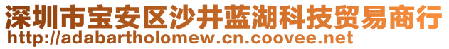 深圳市宝安区沙井蓝湖科技贸易商行