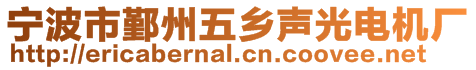 寧波市鄞州五鄉(xiāng)聲光電機(jī)廠
