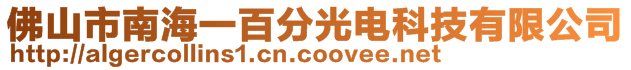 佛山市南海一百分光电科技有限公司