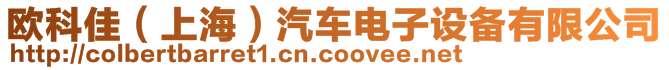 歐科佳(上海)汽車電子設備有限公司
